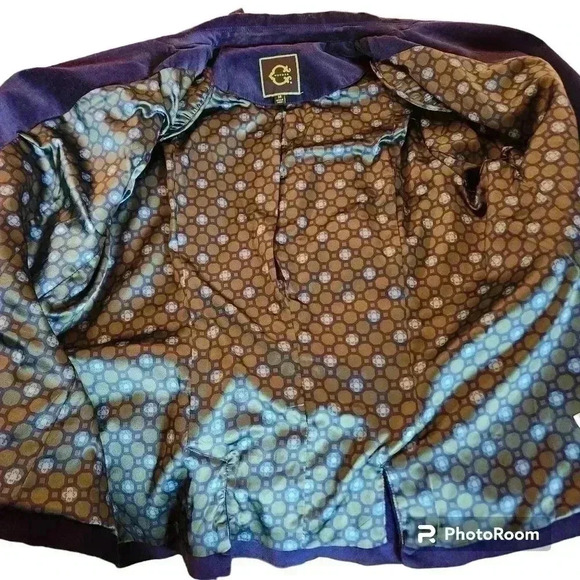 C. Wonder Jacket Velvet Lined Blazer Navy Blue 81893 Size 14 - Picture 5 of 10